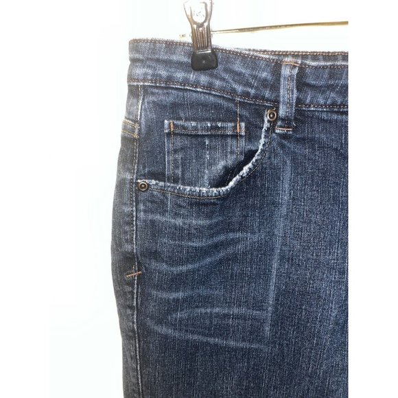 Lee One True Fit Jeans Women 11 32 X 28 Straight Leg Stretch Blue Denim - Picture 4 of 11